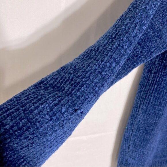 5/$25 Buffalo David Bitton Blue Chenille Cowl Neck Sweater S - Picture 12 of 15